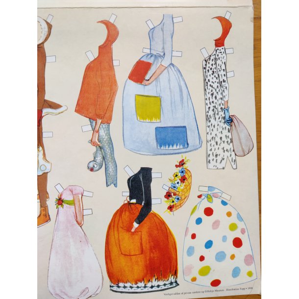 Christel teenager p�kl�dningsdukker, genoptryk p� k�mpe ark