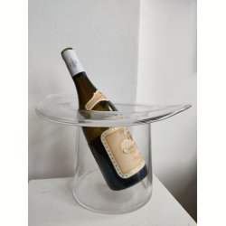 Vink�ler el. champagnek�ler i glas, formet som h�j hat