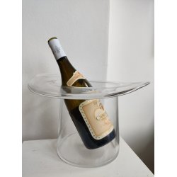 Vink�ler el. champagnek�ler i glas, formet som h�j hat