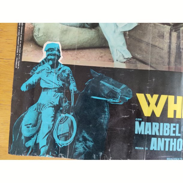 Italiensk vintage spaghettiwestern filmplakat: Whiskey &amp; Sp�gelser 1974