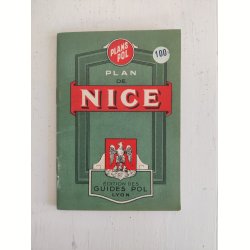 Gammelt kort over Nice, Frankrig, 1949