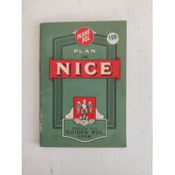 Gammelt kort over Nice, Frankrig, 1949