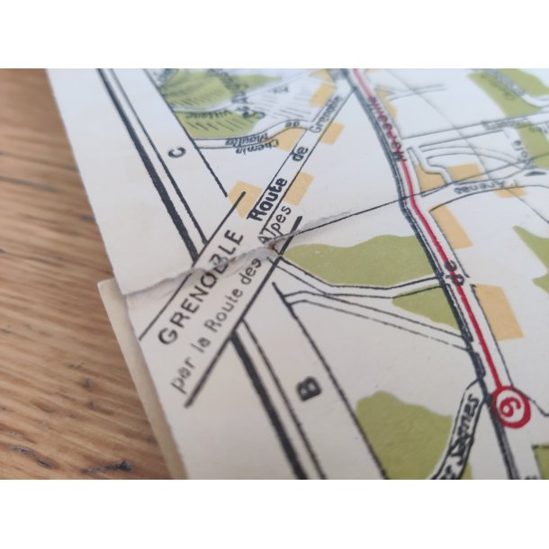 Gammelt kort over Nice, Frankrig, 1949