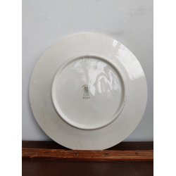 K�mpe h�ndmalet fajancefad, orange farver