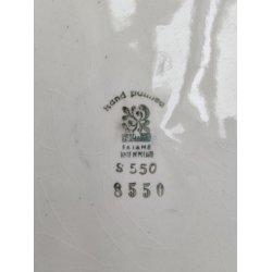 K�mpe h�ndmalet fajancefad, orange farver