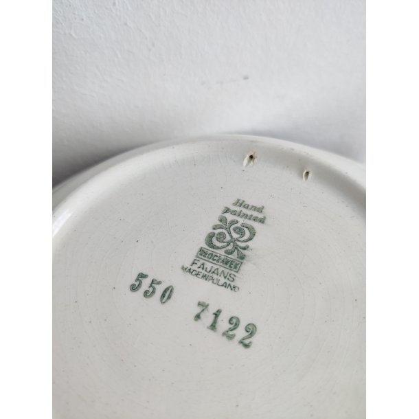 Farverig fajancesk�l med hane