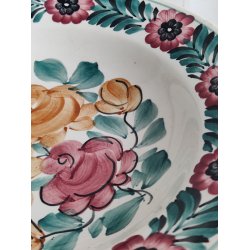 Fajancesk�l fra 1970'erne med roser