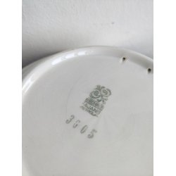 Fajancesk�l fra 1970'erne med roser