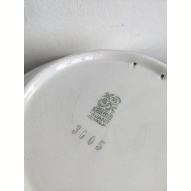 Fajancesk�l fra 1970'erne med roser