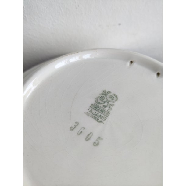 Fajancesk�l fra 1970'erne med roser