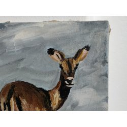 Oliemaleri antiloper, Francis Njiriani ca. 1970