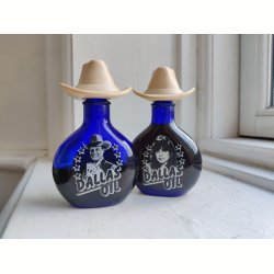 Dallas Oil: JR Ewing og Sue Ellen miniatureflasker 1982
