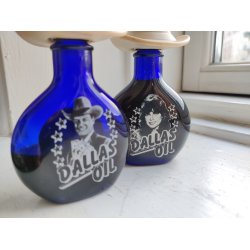 Dallas Oil: JR Ewing og Sue Ellen miniatureflasker 1982