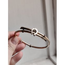 Forgyldt antik armring med hestesko