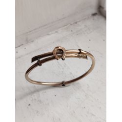 Forgyldt antik armring med hestesko