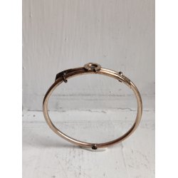 Forgyldt antik armring med hestesko