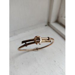 Forgyldt antik armring med hestesko