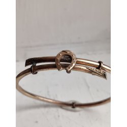 Forgyldt antik armring med hestesko