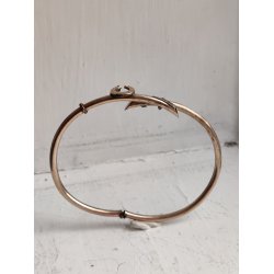 Forgyldt antik armring med hestesko