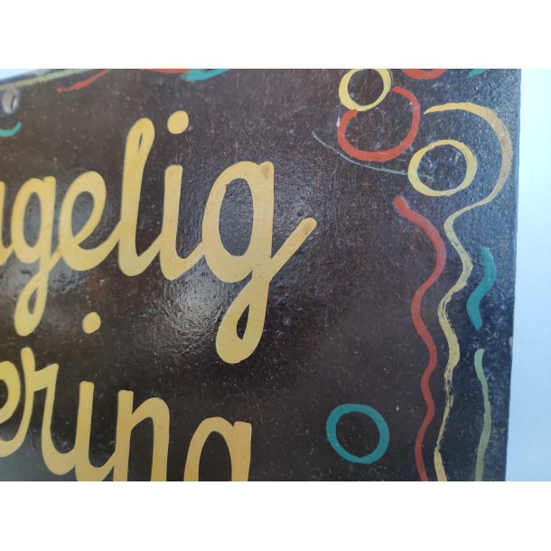 Gammelt skilt fra barber: Behagelig barbering