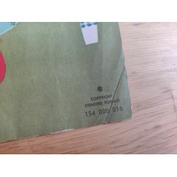 Org. gammelt juleklippeark med kurve og kr�mmerhuse, Illa Winkelhorn ca 1968