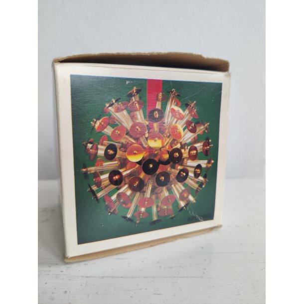 Vintage k�mpe disko-sputnik julekugle, tysk ca. 1970