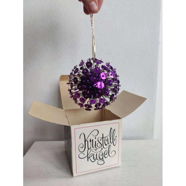 Vintage k�mpe disko-sputnik julekugle, tysk ca. 1970