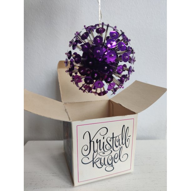 Vintage k�mpe disko-sputnik julekugle, tysk ca. 1970