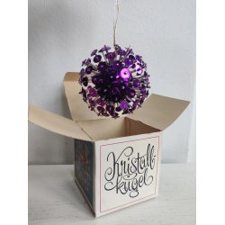 Vintage k�mpe disko-sputnik julekugle, tysk ca. 1970