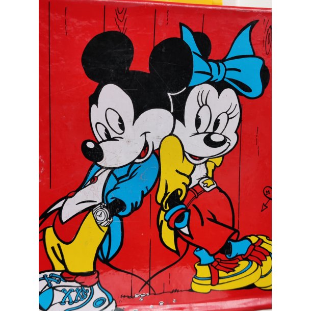 Mickey og Minnie Mouse kuffert, vintage Disney 1985