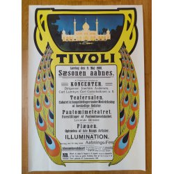 Tivoli plakat "S�sonen aabnes", 1908, �ldre genoptryk