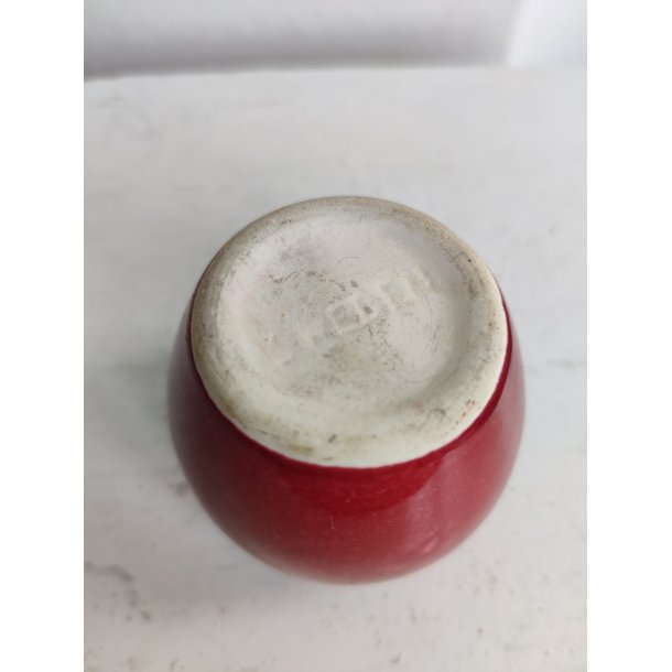 Bordeaux lysestage eller minivase, svensk 1960'erne