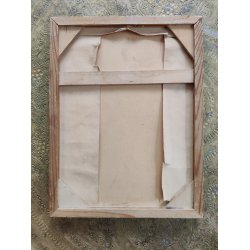 Original blyantstegning af ung pige i profil, 1948