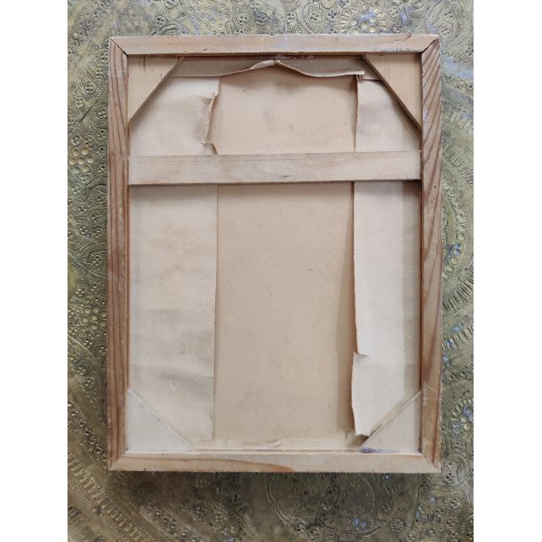 Original blyantstegning af ung pige i profil, 1948