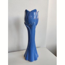 Smuk lysebl� tulipanvase fra S�dahl