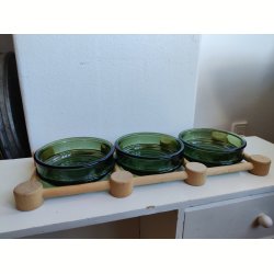 Nissen cabaretfad gr�nt glas og tr�