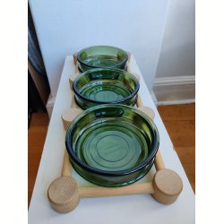 Nissen cabaretfad gr�nt glas og tr�