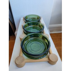 Nissen cabaretfad gr�nt glas og tr�