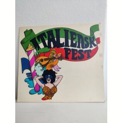 Herligt papskilt "Italiensk Fest", ca. 1970-1980