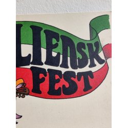 Herligt papskilt "Italiensk Fest", ca. 1970-1980