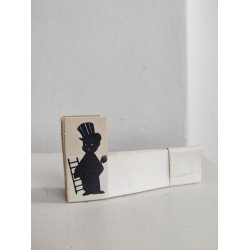 Vintage bordkort med karikaturer, ca. 1940-1950