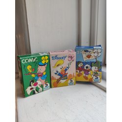 Tre gamle mini puslespil, Disney og Warner brothers