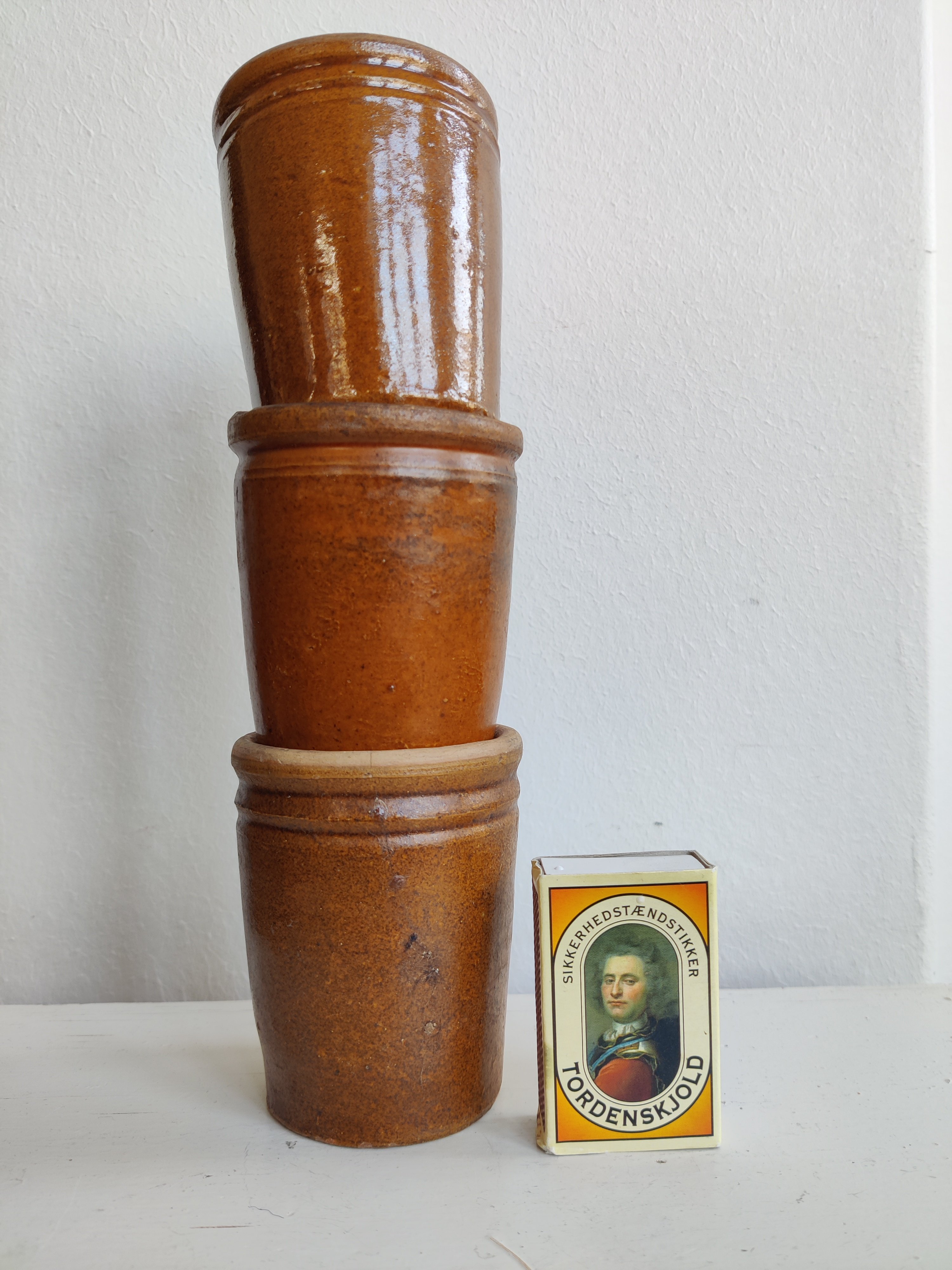 Tre vintage mini syltekrukker 