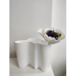 Alvar Aalto hvid opal vase 16 cm