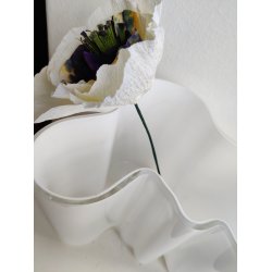 Alvar Aalto hvid opal vase 16 cm