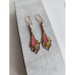 Romantiske vintage �reringe, lyser�d og messing