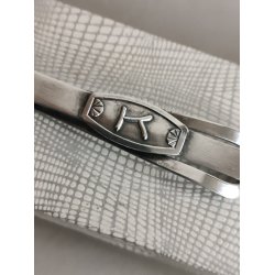 Vintage s�lv-slipsen�l med bogstavet K