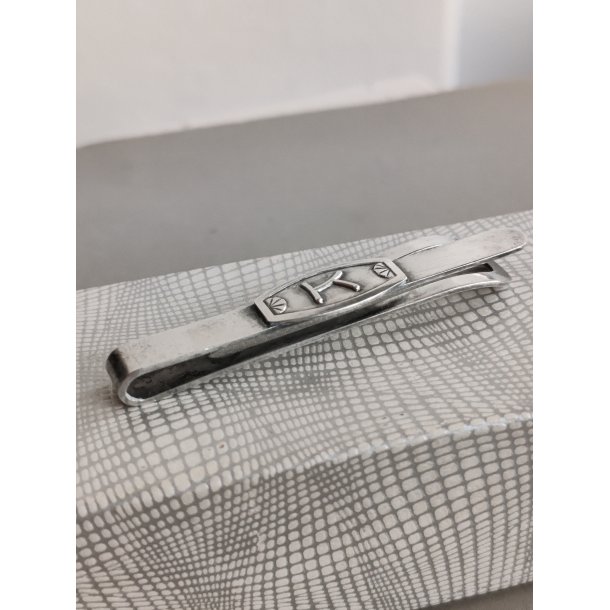 Vintage s�lv-slipsen�l med bogstavet K