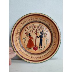 Pennsbury Pottery t�rtefad med �bletr�