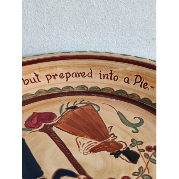 Pennsbury Pottery t�rtefad med �bletr�
